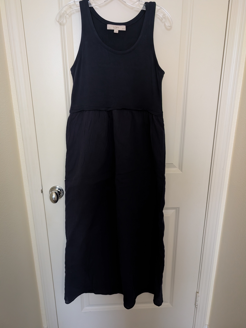 LOFT Navy Sleeveless Maxi Dress